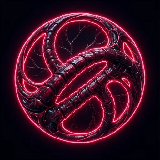 Zerg faction emblem — organic biomechanical sigil