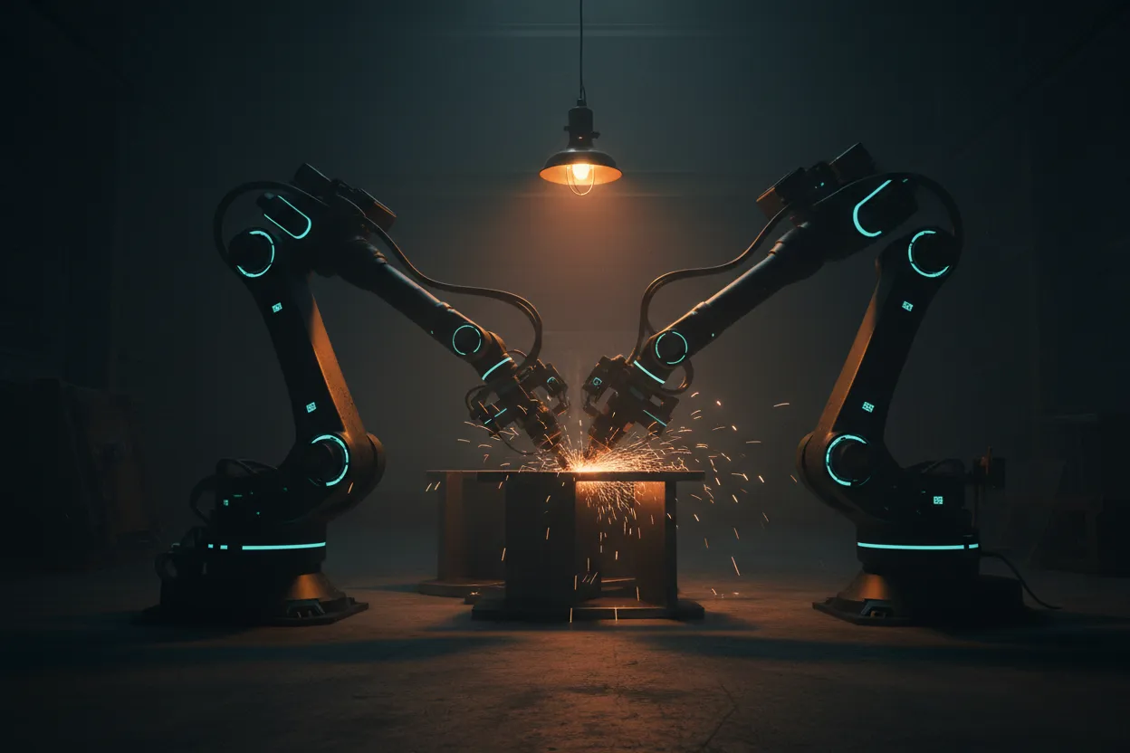 Robotic arm at work — industrial automation