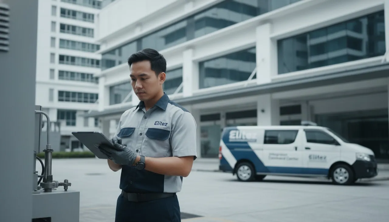 Field-operations officer conducting a site check